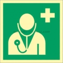 Rettungszeichen nach DIN EN ISO 7010 und ASR A 1.3 (neu): Arzt nach  ISO 7010 (E 009)