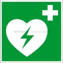 Rettungszeichen nach ASR A1.3 (alt): Defibrillator (BGV A8 E 17)