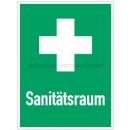 Rettungszeichen: Sanitätsraum / Hinweis auf Erste Hilfe - Kombischild